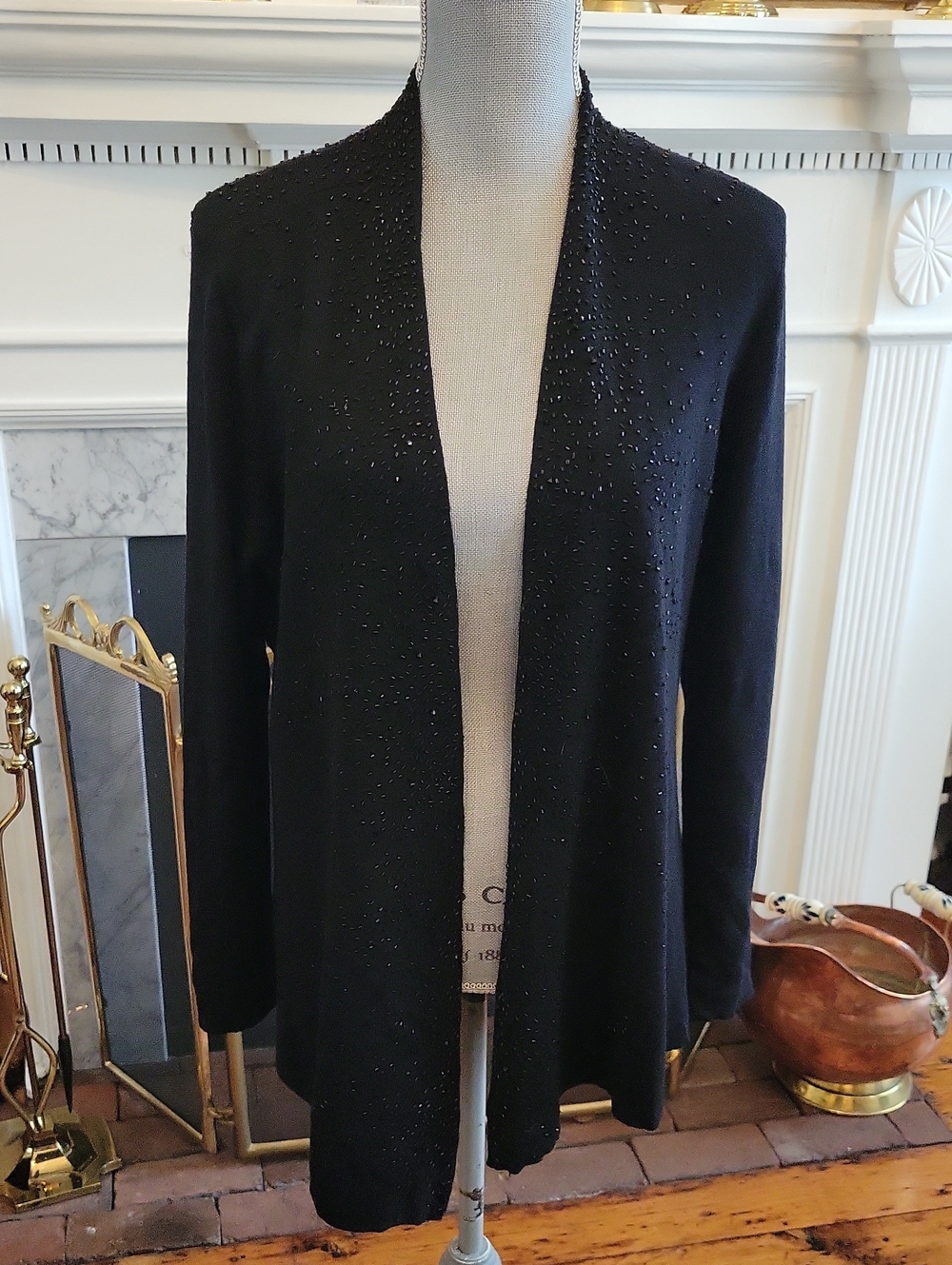 Eileen Fisher Black Wool Cardigan